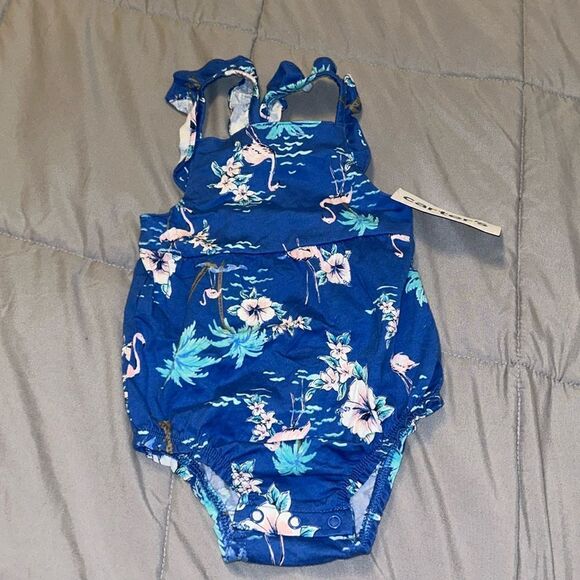 Nwt 9m carters flamingo romper - Picture 1 of 3